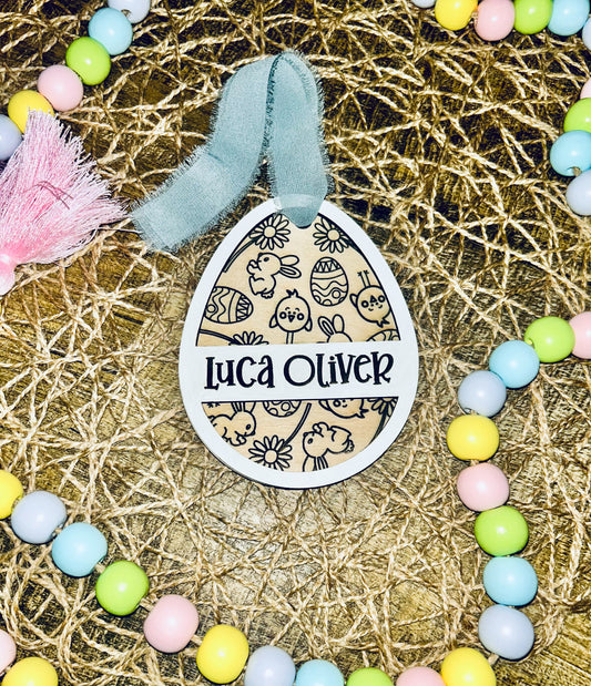 Personalized Easter Egg Basket Tag