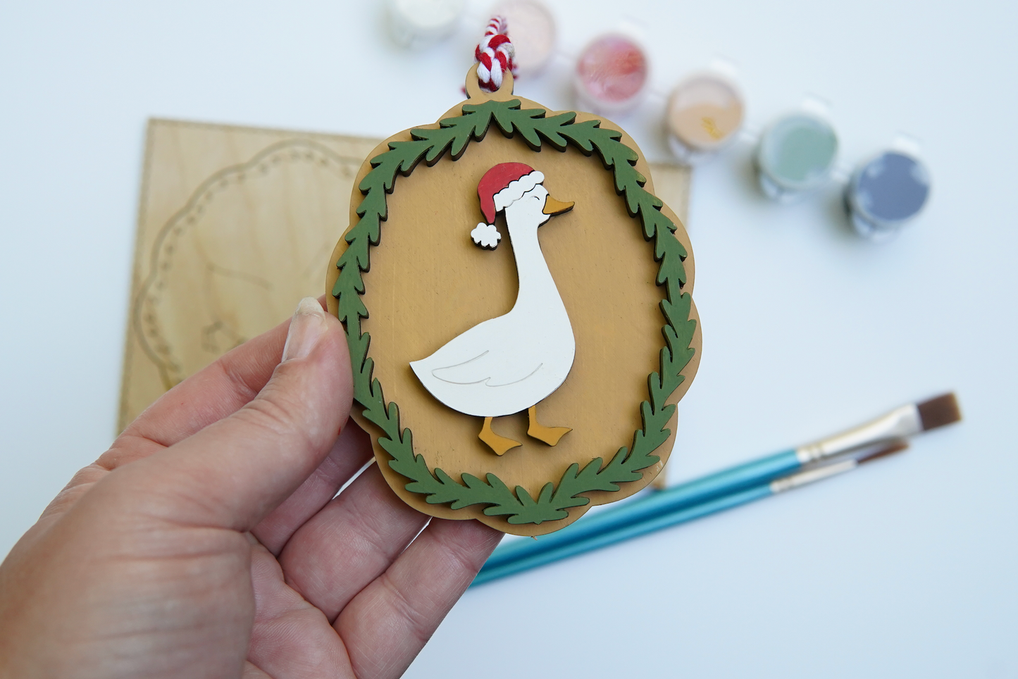 Christmas Goose Paint and Pop-Out Ornament Kit
