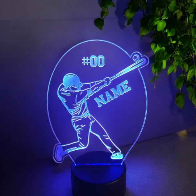 Custom Baseball Number Acrylic Light Stand