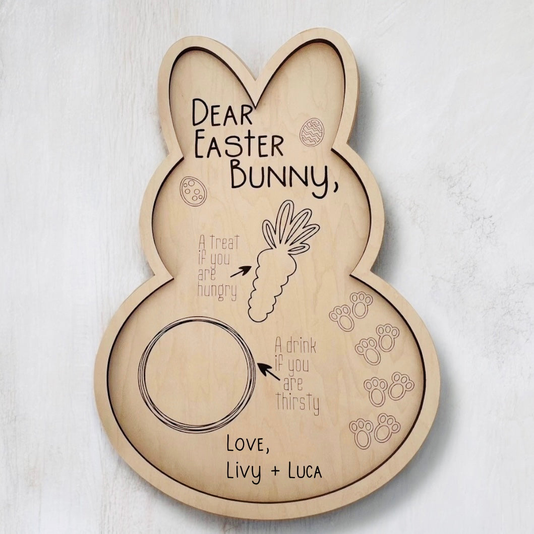 Dear Easter Bunny Treat Tray for Easter | Kids Easter Activities