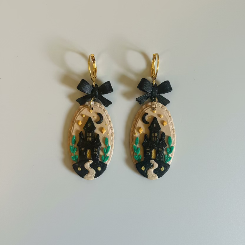 Haunted House Earrings