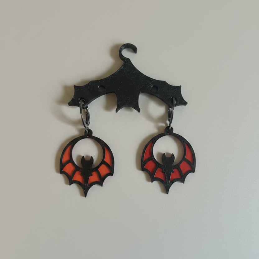 Gothic Bat Earrings