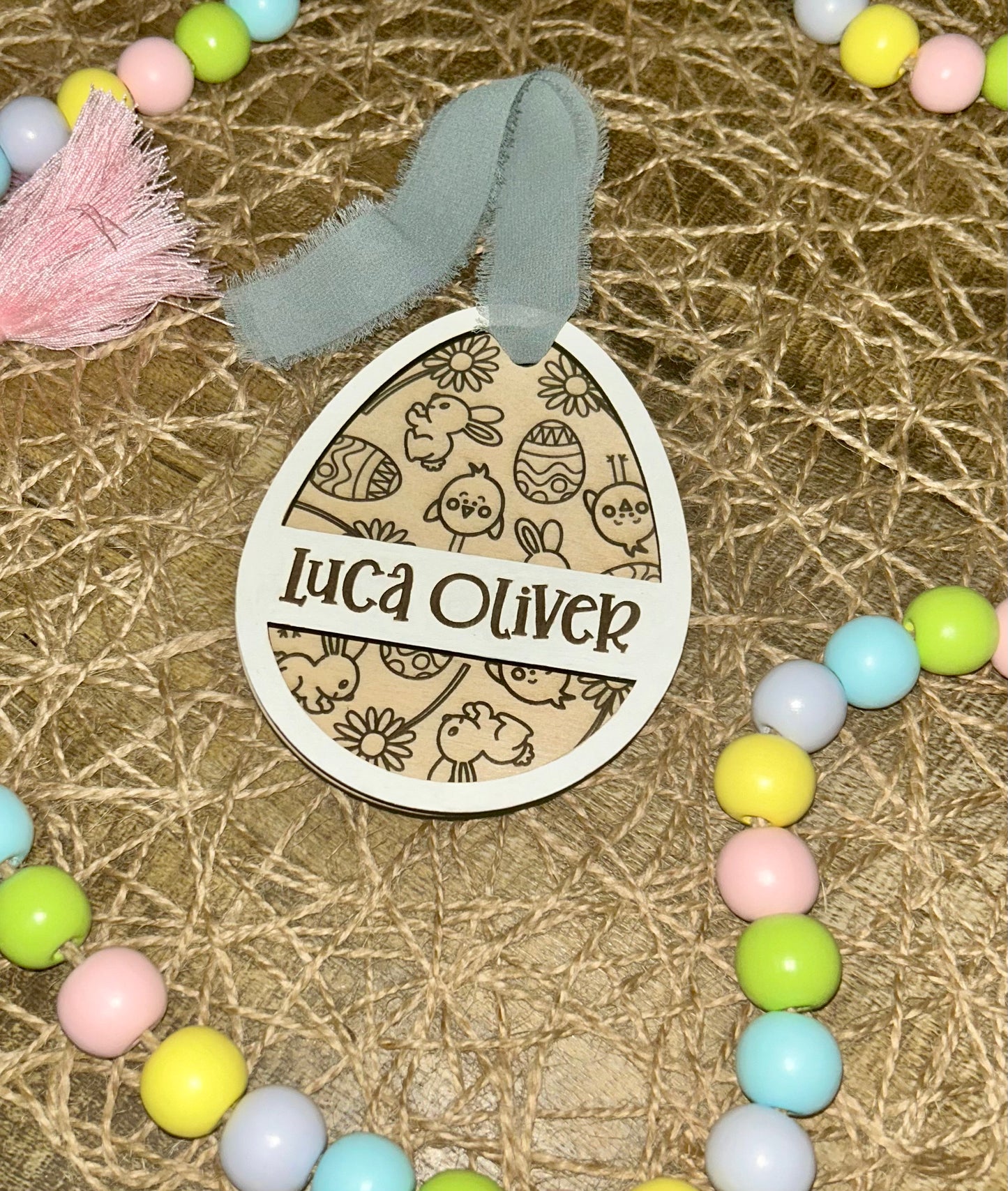 Personalized Easter Egg Basket Tag