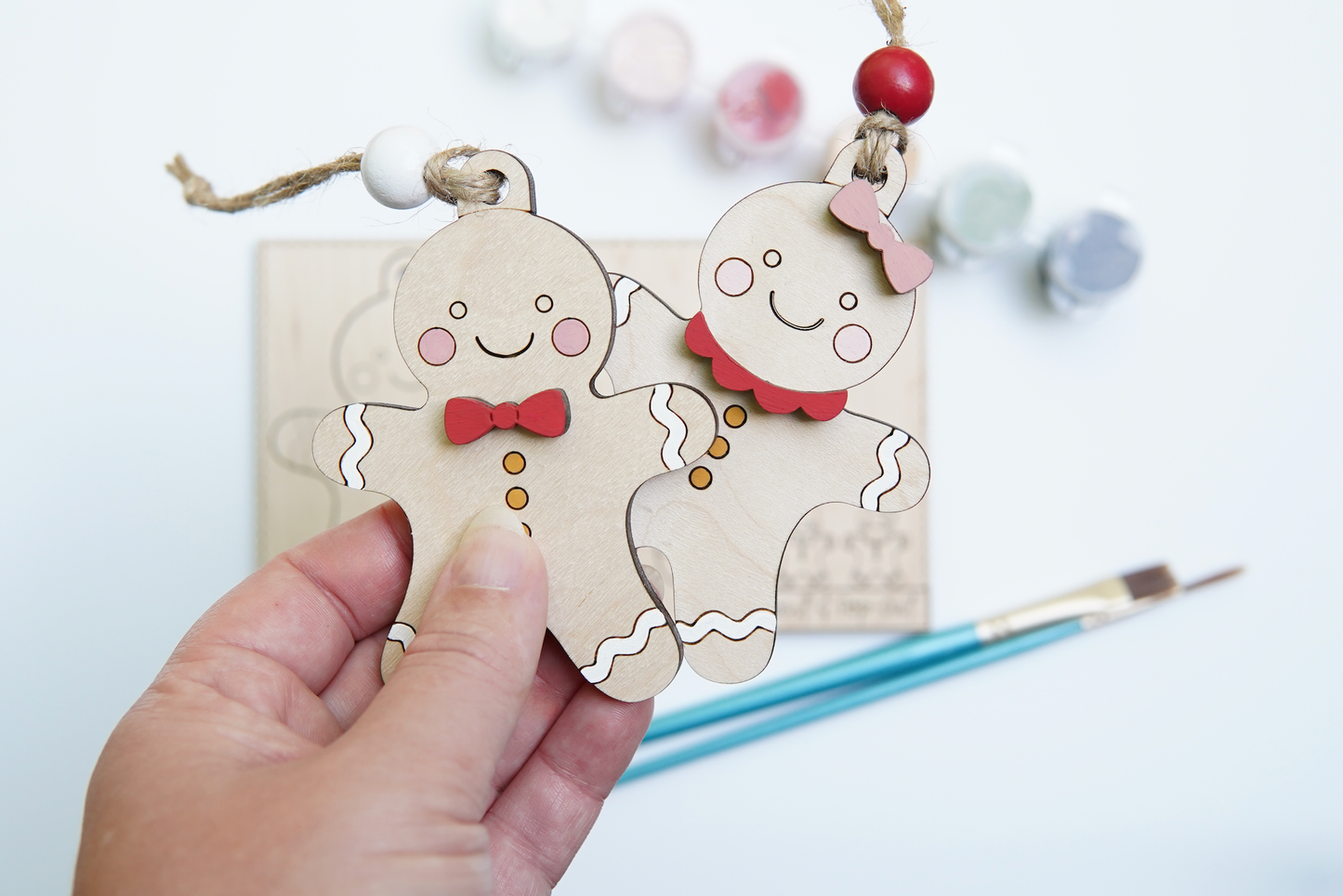Gingerbread Paint and Pop-Out Ornament Kit