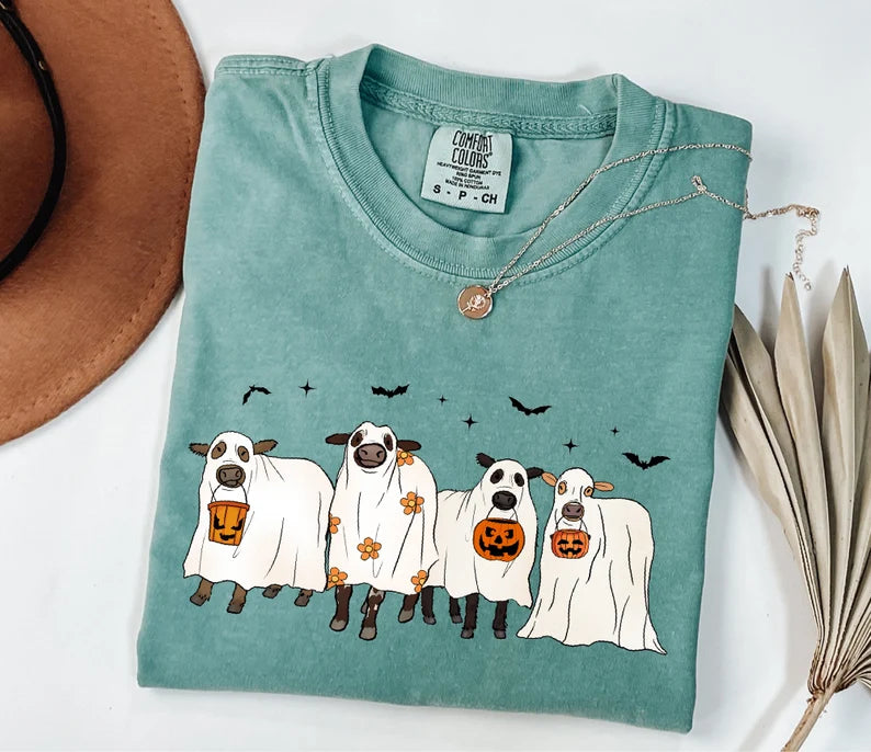Cow Ghosts Halloween Tee