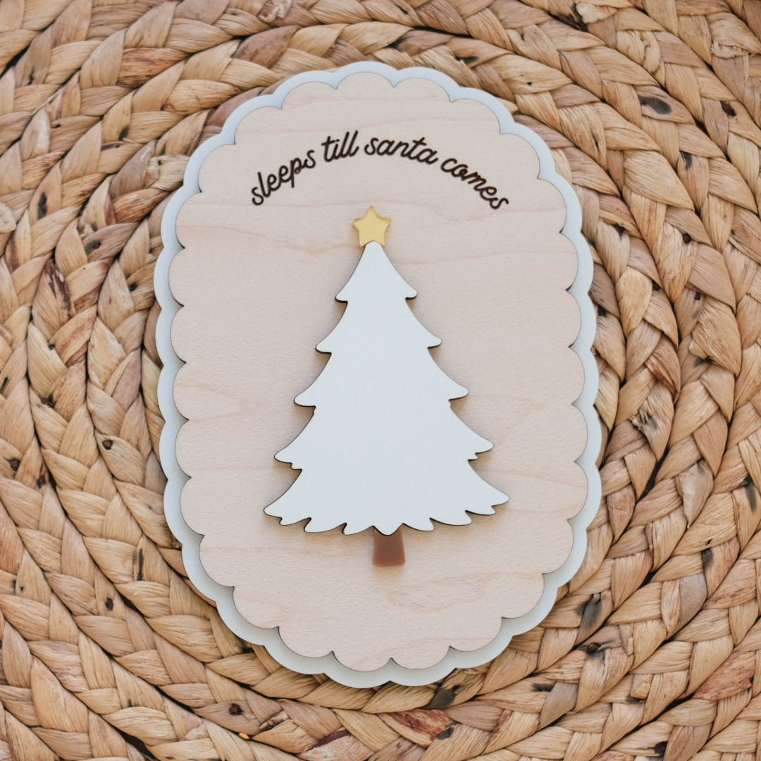 Sleeps Till Santa Comes Christmas Countdown