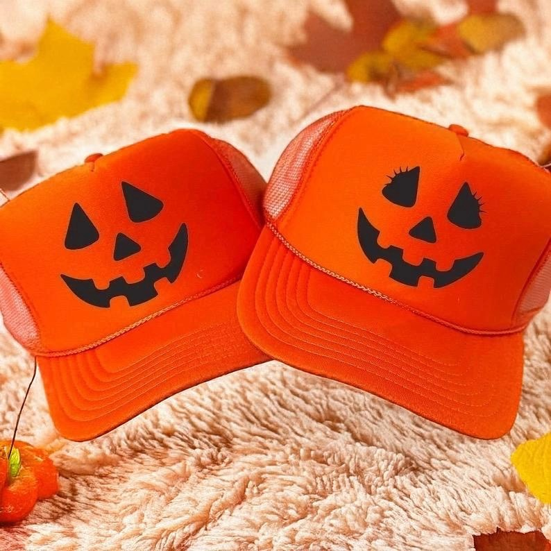 Jack-O-Lantern Face Trucker Hat