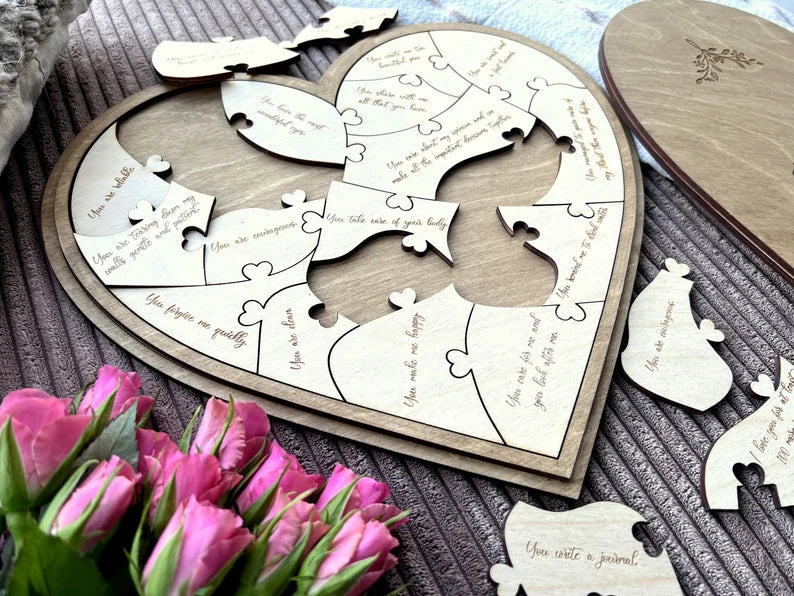 Wooden 20 Reasons Why I Love You Puzzle