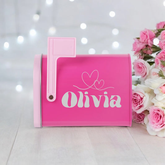 Kids’ Valentine’s Day Engraved Name Mailbox & Puzzle Bundle