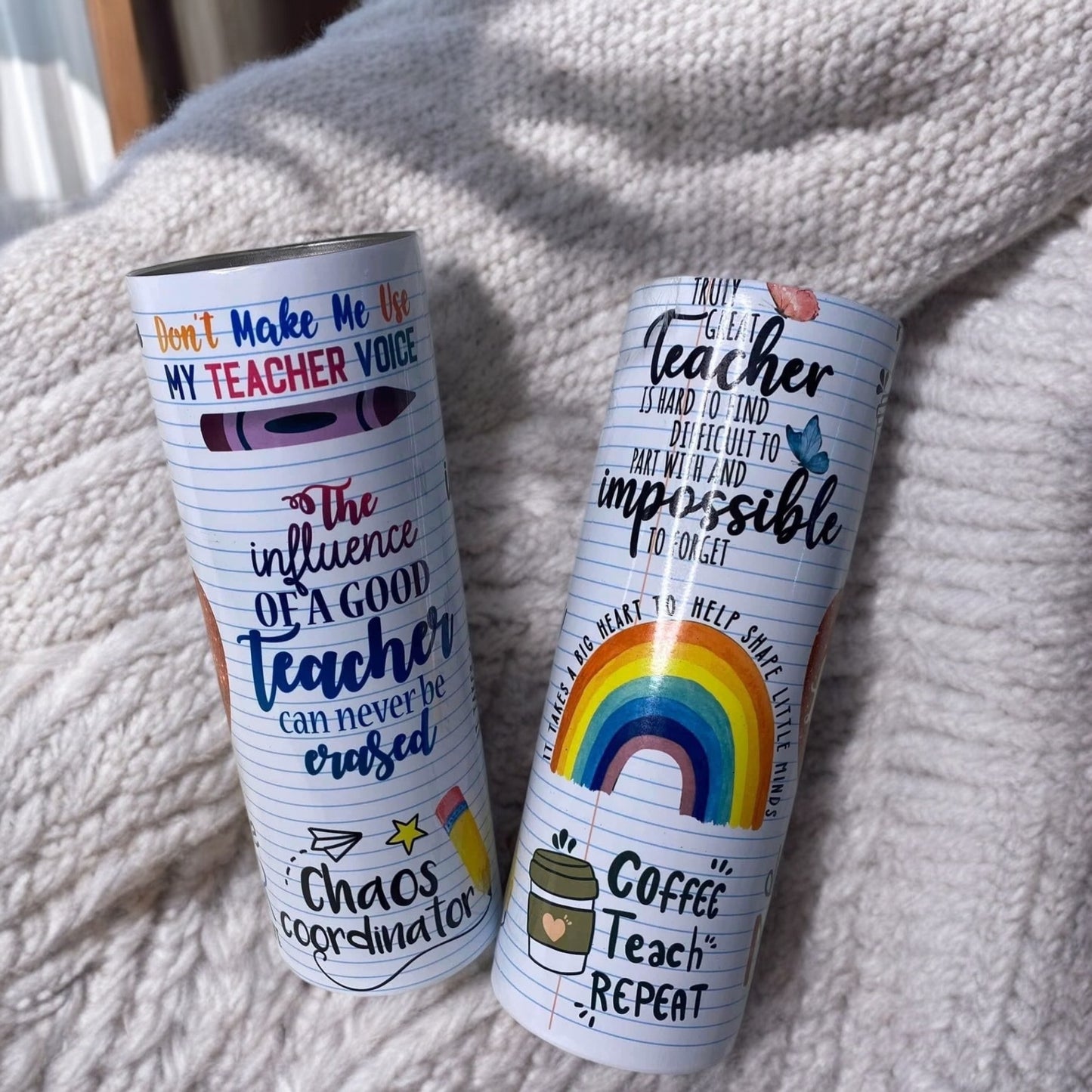 Teacher Sayings Tumbler - Stainless Steel 20oz