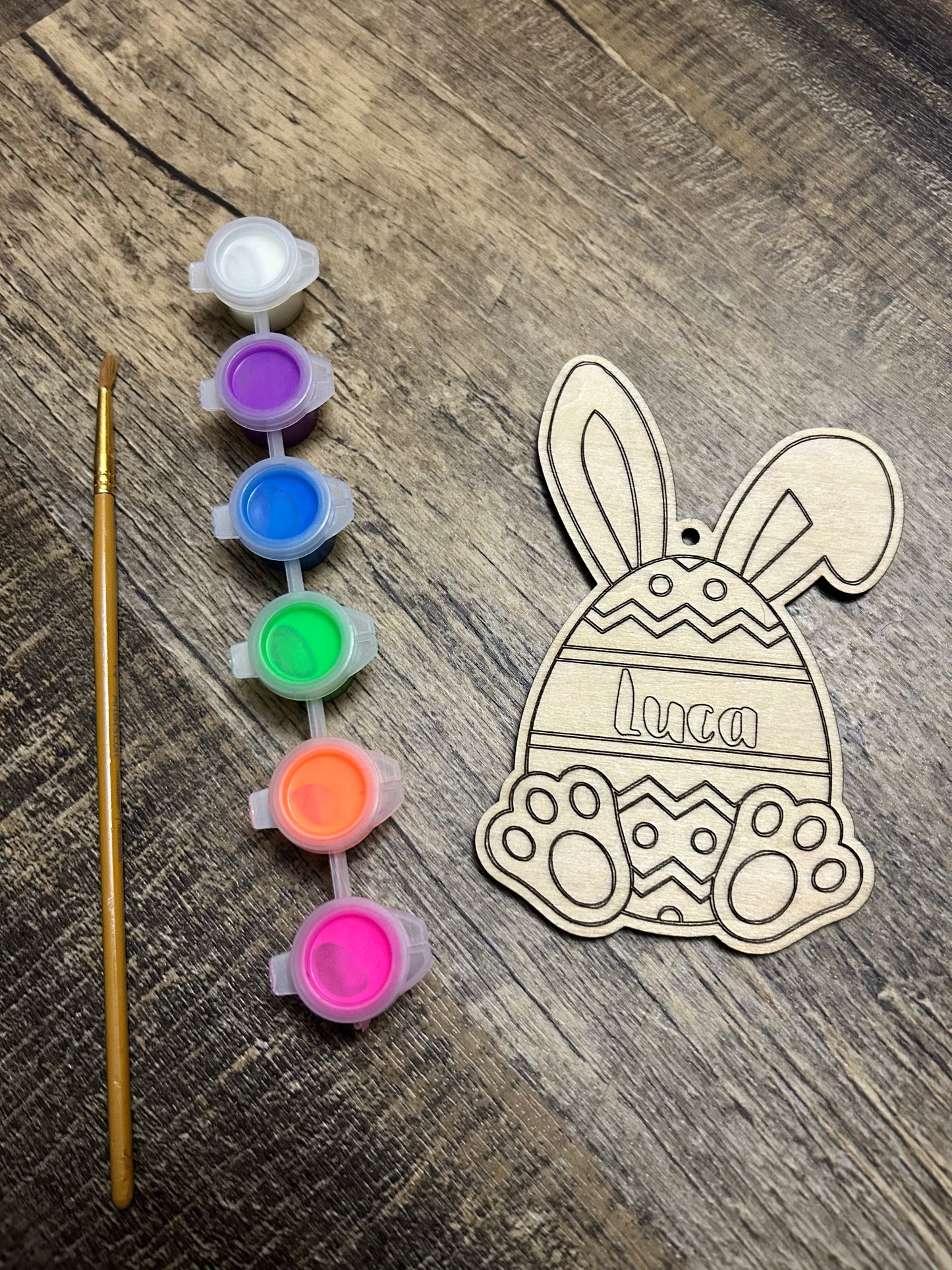 Personalized Easter Egg Bunny Coloring DIY Set