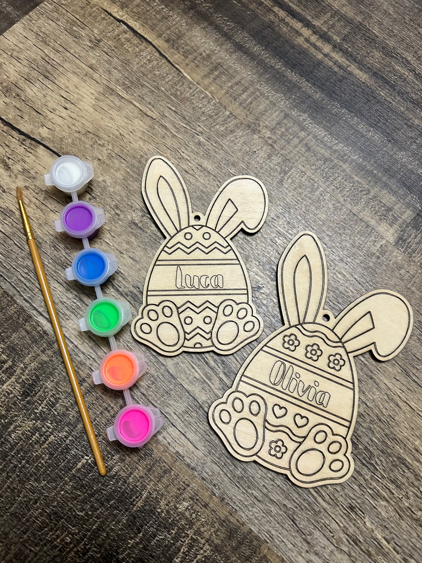 Personalized Easter Egg Bunny Coloring DIY Set