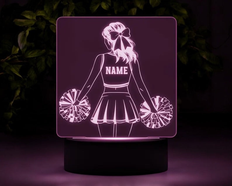 Custom Cheerleader Acrylic Light Stand