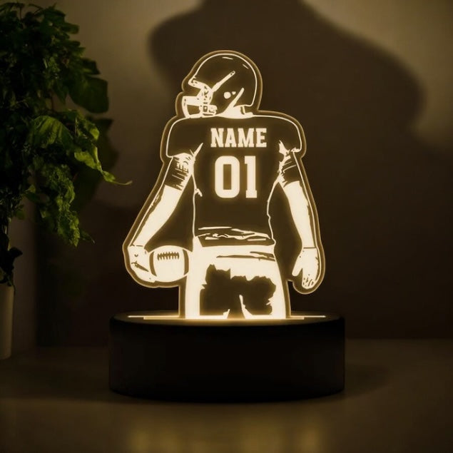 Custom Football Number Acrylic Light Stand