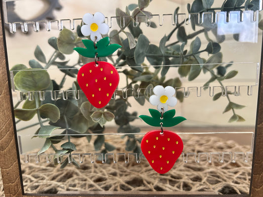 Summer Strawberries Acrylic Earrings