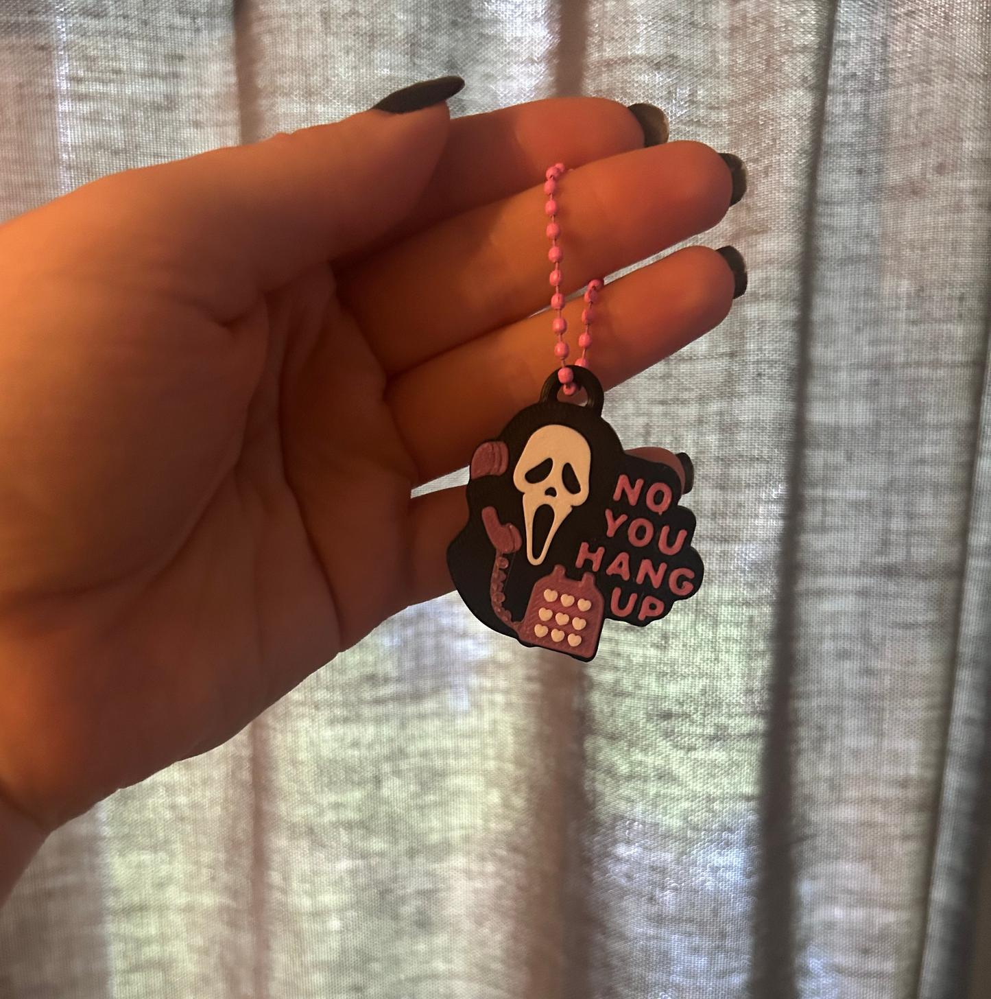 No You Hang Up Ghostface Can Opener Keychain