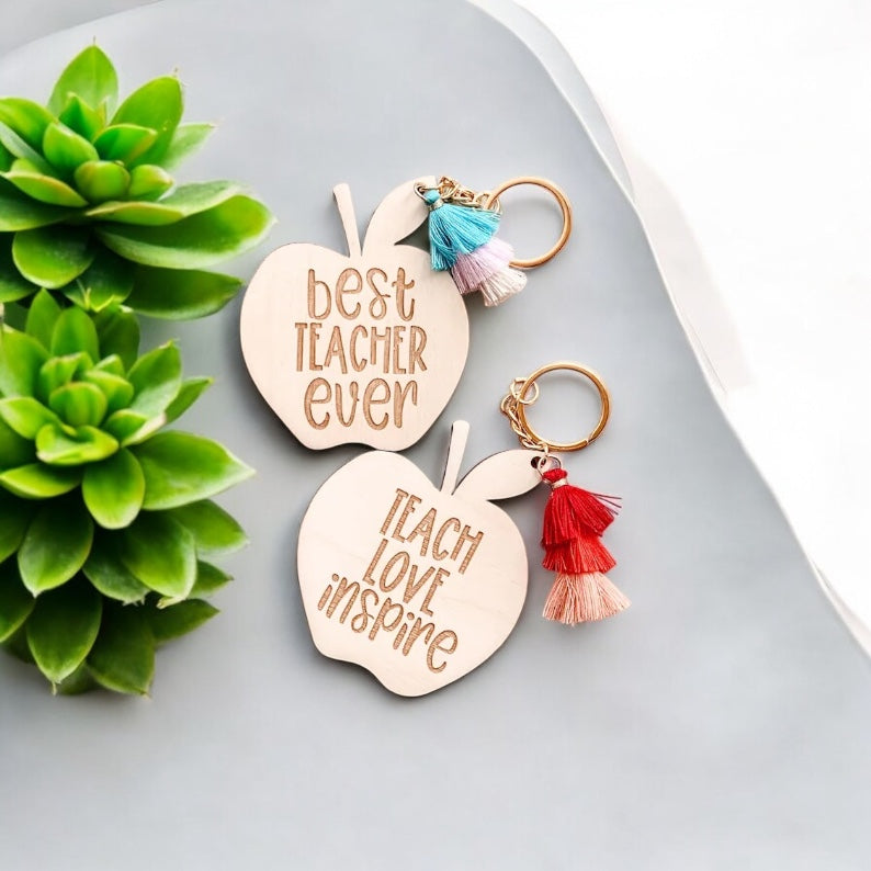 Teacher Keychain with Tassel | Teacher Appreciation Gifts