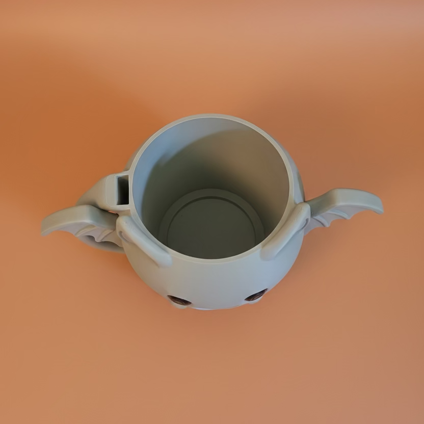 Cute Bat Ice Cream Pint Holder with Spoon Slot