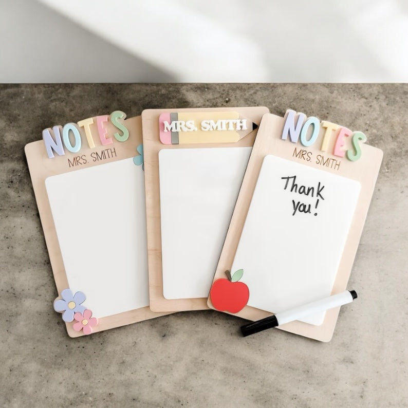 Teacher Personalized Mini Dry-Erase Notepad