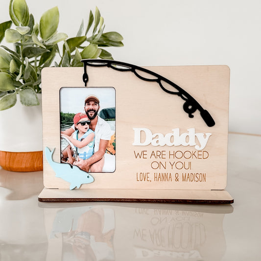 We Are Hooked On You Photo Frame for Father’s Day | Gifts for Dad