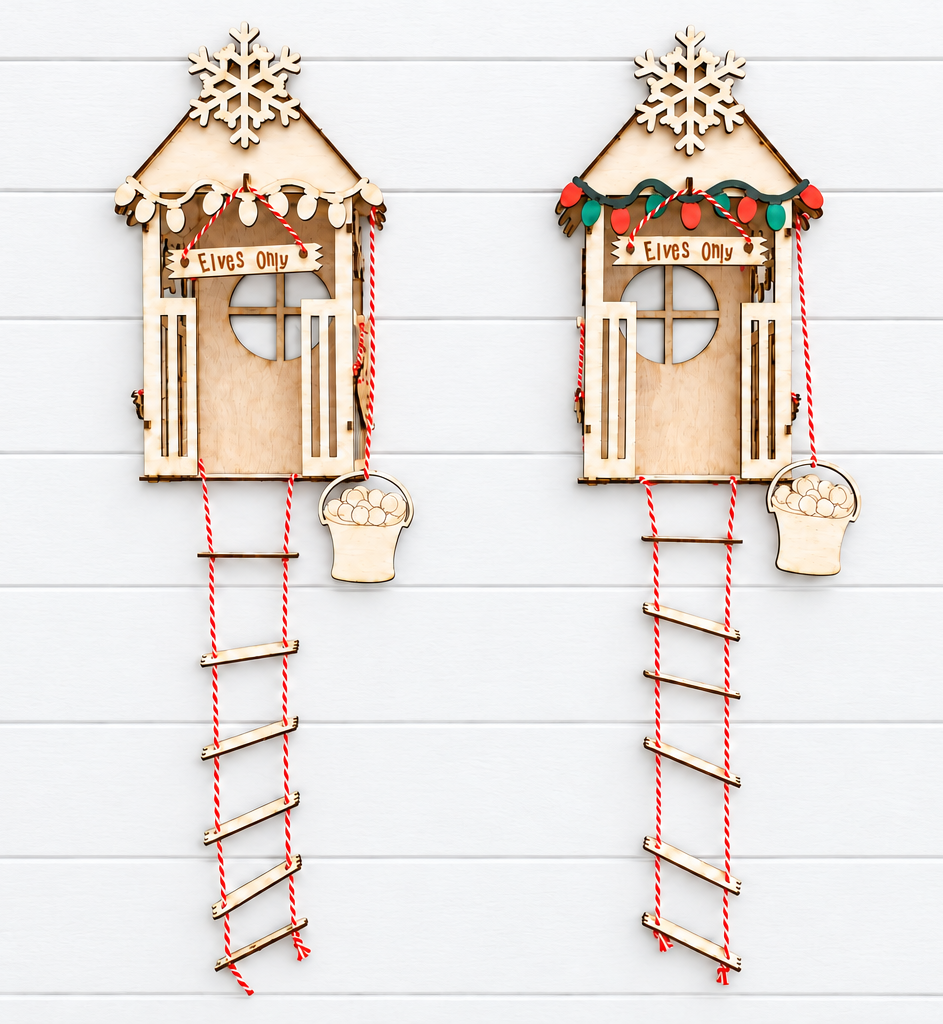 Elf Play House Prop Unfinished DIY House for Christmas