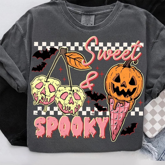 Sweet and Spooky Ice Cream & Cherries Summerween T-Shirt