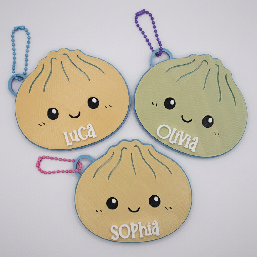 Personalized Rainbow Dumpling Keychain