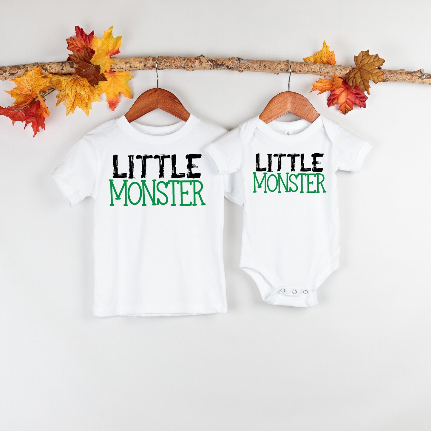 Sibling Matching Little Monster T-Shirts