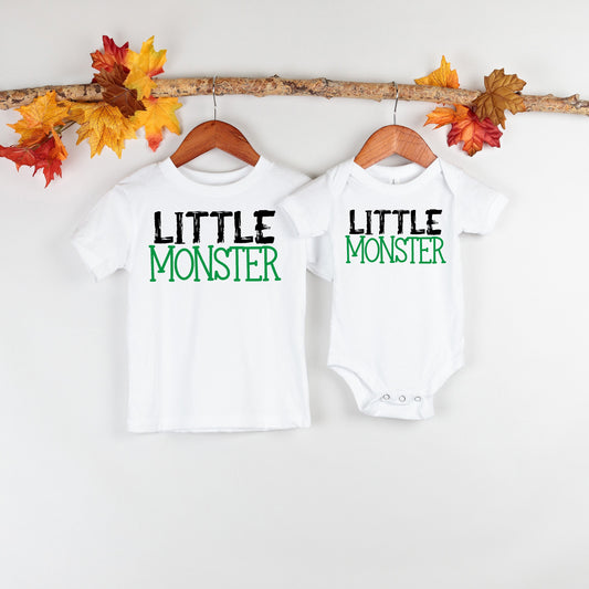 Sibling Matching Little Monster T-Shirts