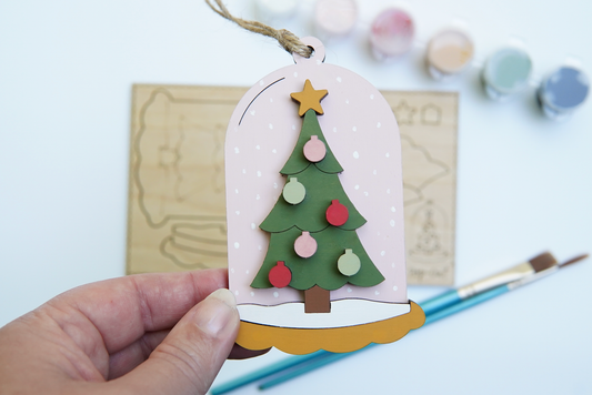 Christmas Tree Paint and Pop-Out Ornament Kit