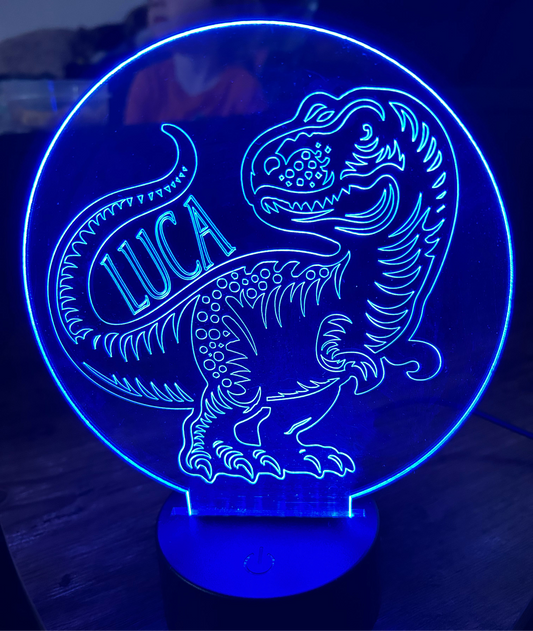 Custom Dinosaur Acrylic Light Stand