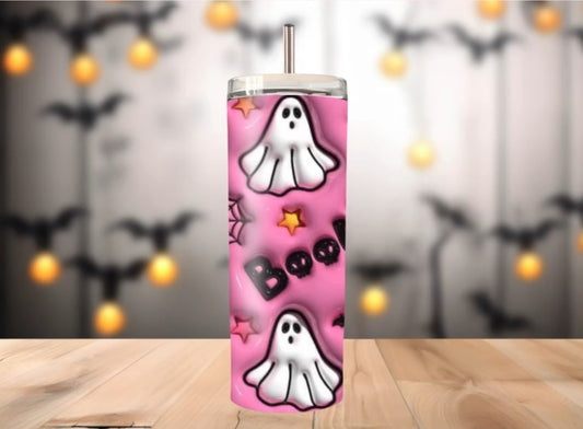 Inflated Boo Ghost Halloween Tumbler - 20oz Stainless Steel