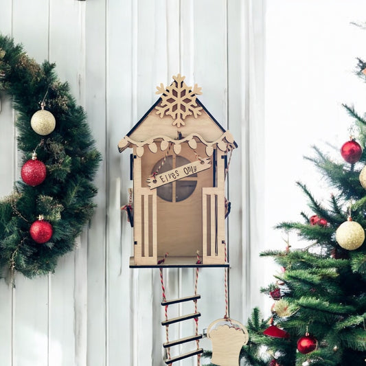 Elf Play House Prop Unfinished DIY House for Christmas