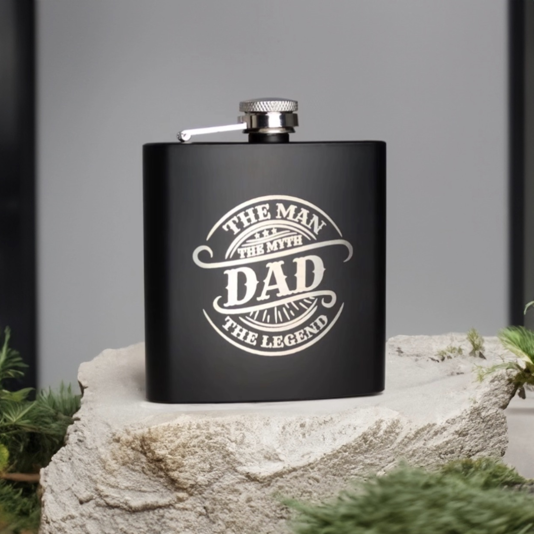 Laser Engraved Flask