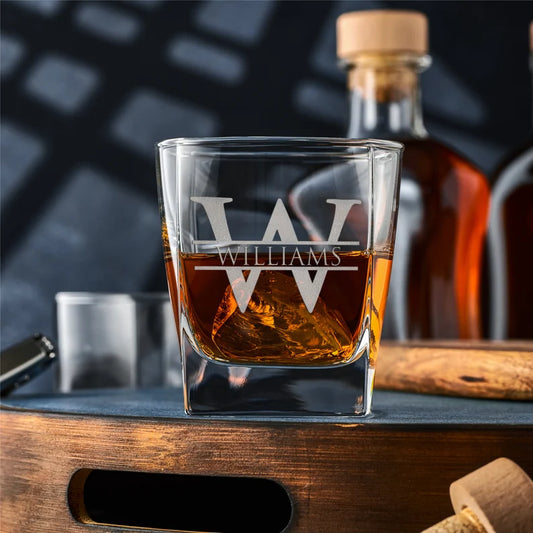 Monogrammed Whiskey Glass