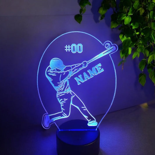 Custom Baseball Number Acrylic Light Stand