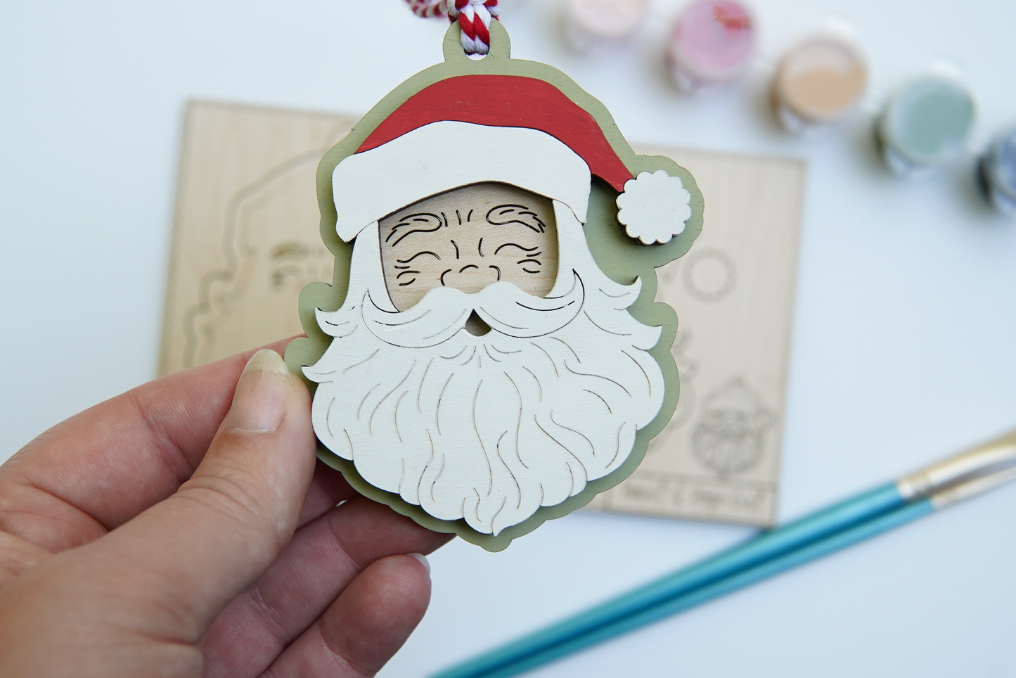 Santa Claus Paint and Pop-Out Ornament Kit