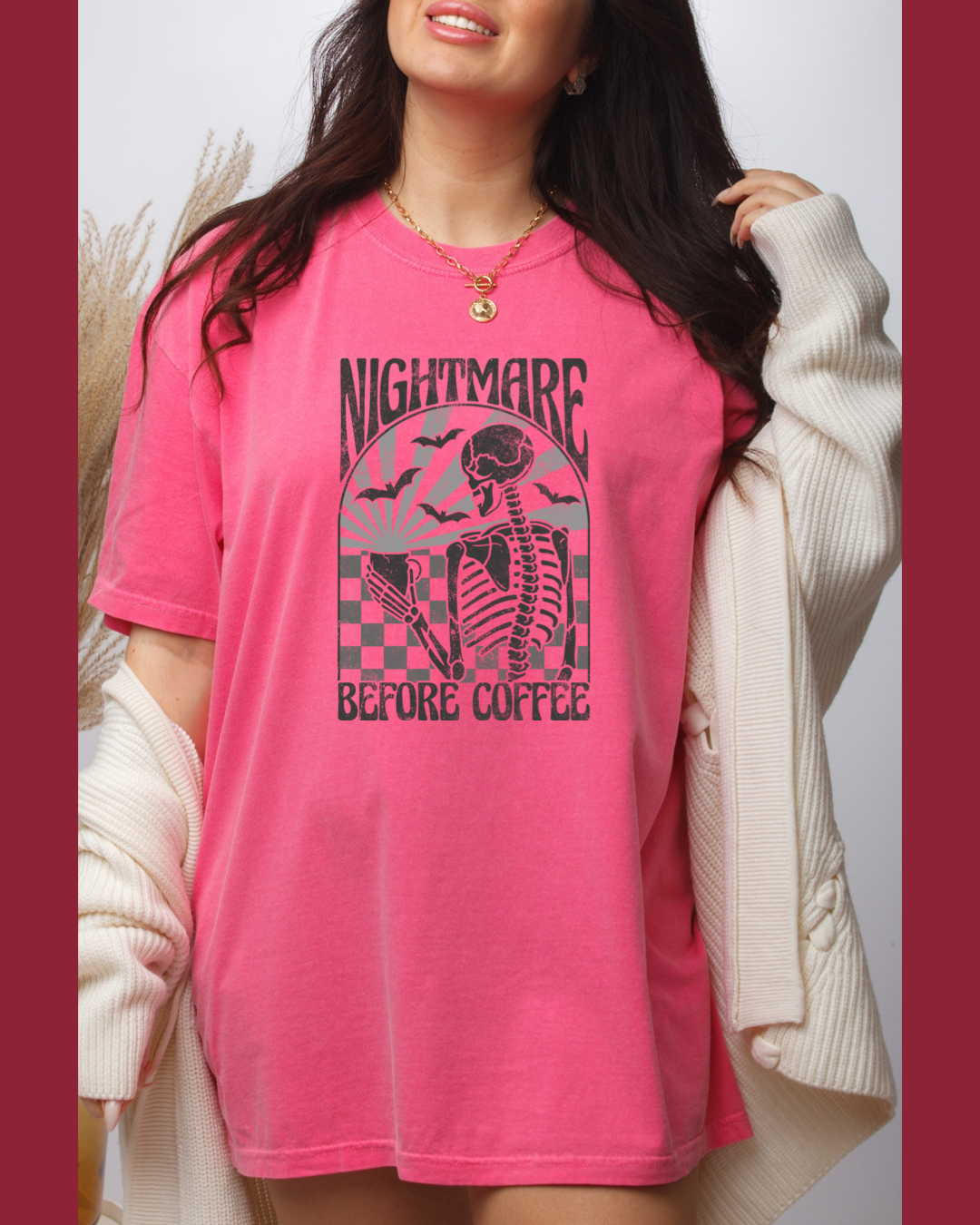 Nightmare Before Coffee Skeleton Tee