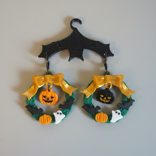 Halloween Wreath Earrings