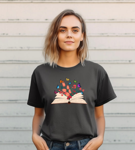 Wildflower Book Tee