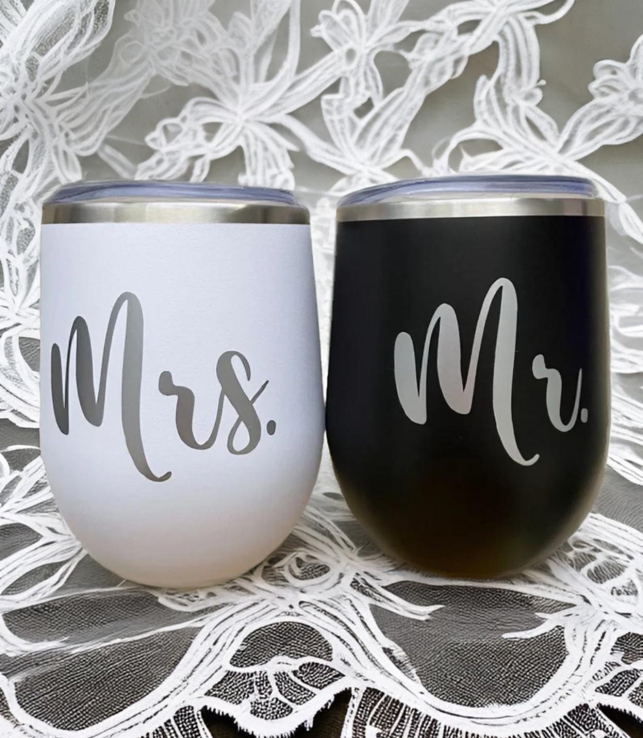 Laser Engraved Mr. & Mrs. Tumblers