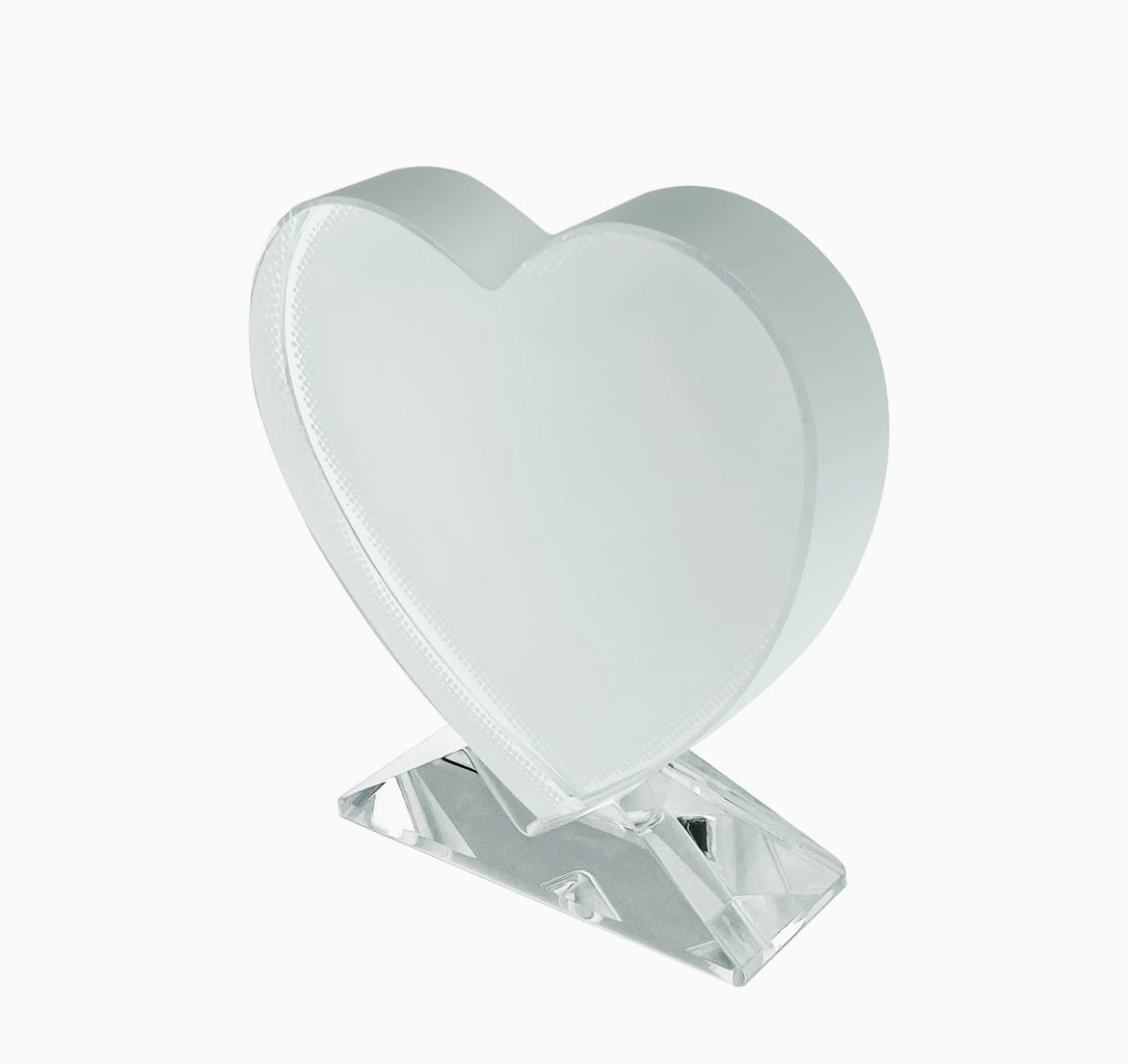 Crystal Photo Heart With Stand