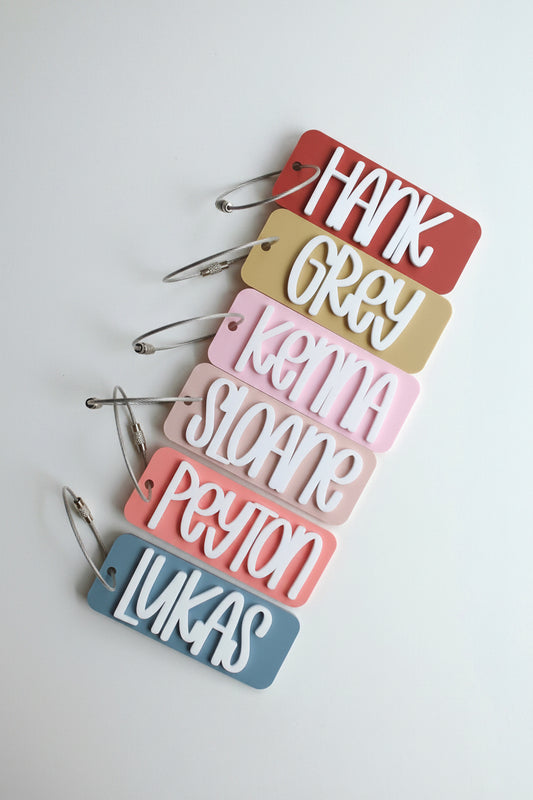 Single Color Backpack Tags