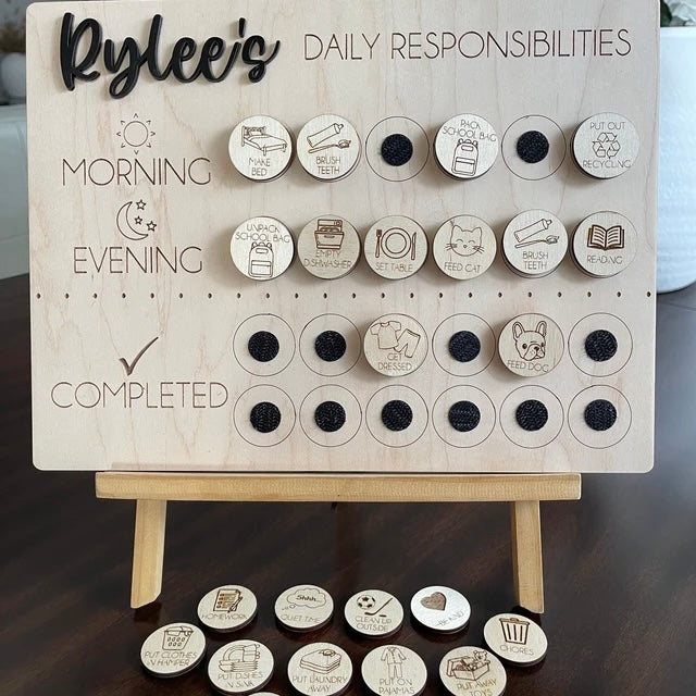 Kids’ Daily Responsibilities Board