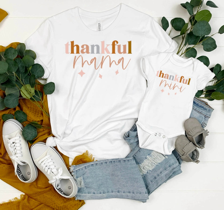 Thankful Mama & Mini Matching Tee/Bodysuit