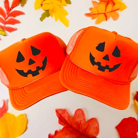 Jack-O-Lantern Face Trucker Hat