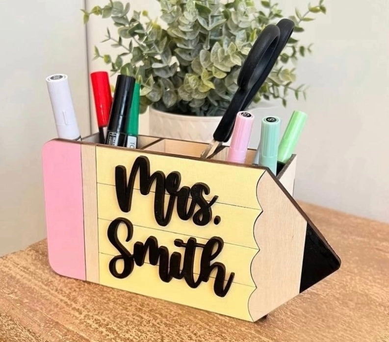 Wooden Pencil Caddy