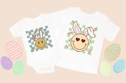 Kids’ Smiley Easter Bunny Tees