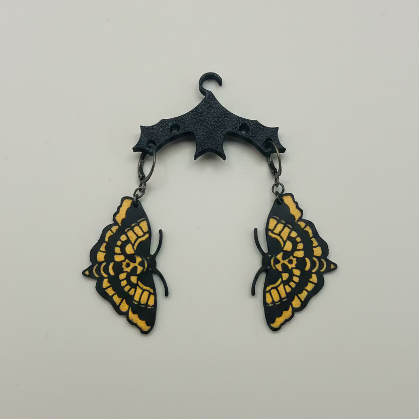 Skull Butterfly Earrings