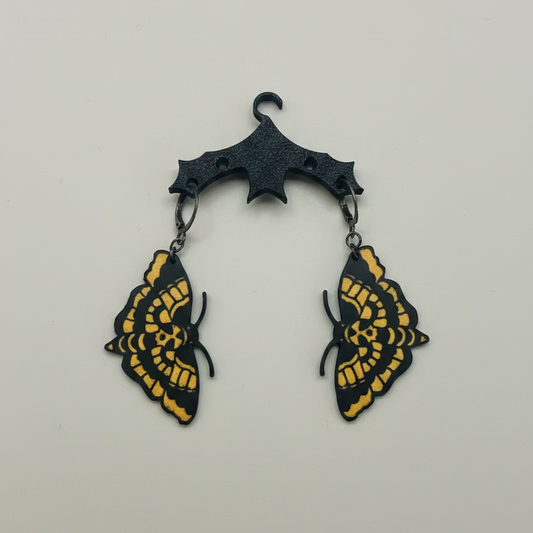 Skull Butterfly Earrings